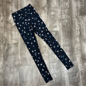The Upside Black and Blue Floral Leggings